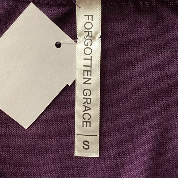 Purple Top, Exposed Seam Detail, Side Slit, Soft Fabric by Forgotten Grace  NWOT - Picture 15 of 15